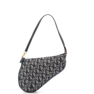 Christian Dior Mini Vintage Saddle Bag Diorissimo Canvas